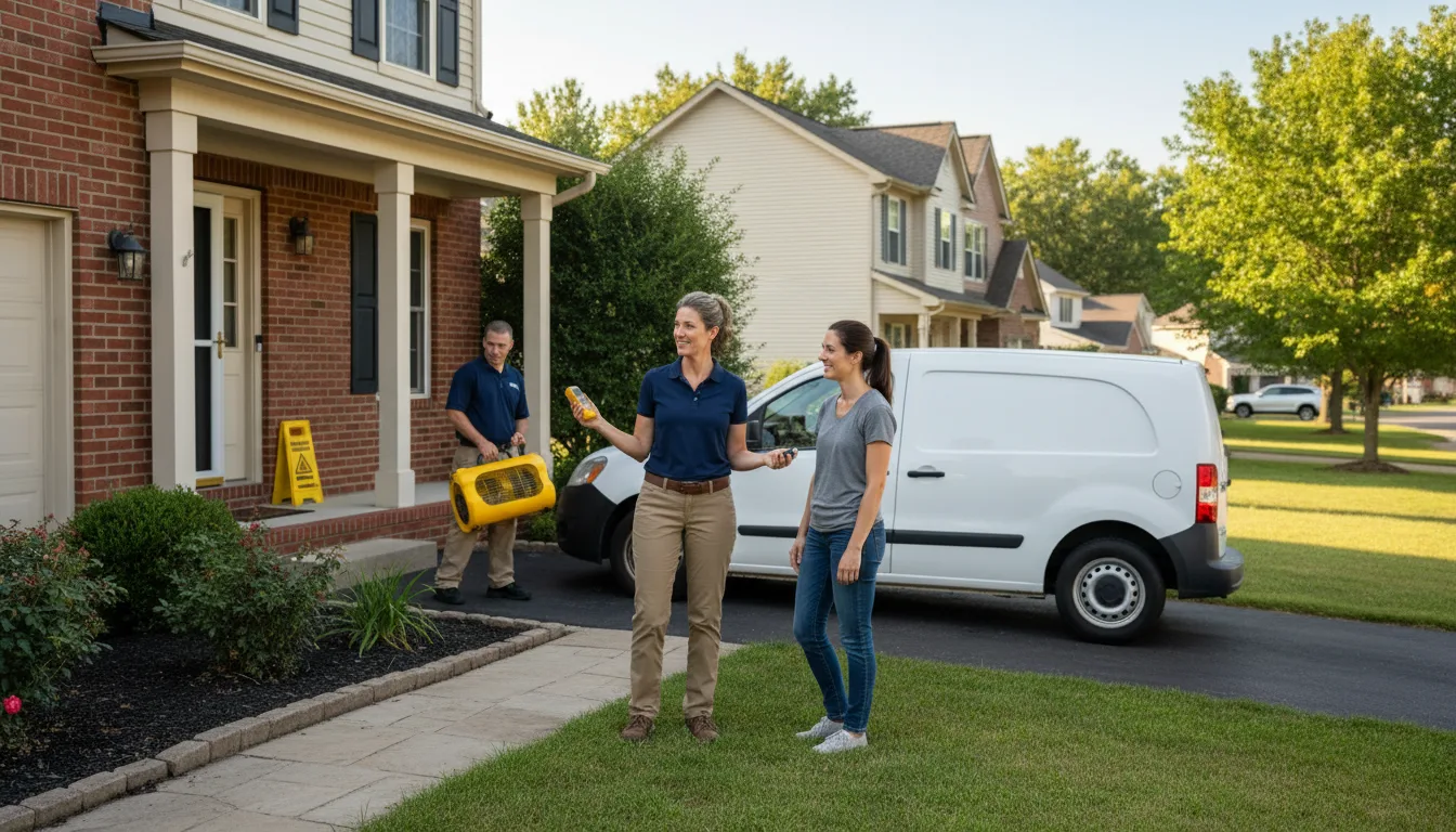 Residential water damage restoration in Mercersburg, PA